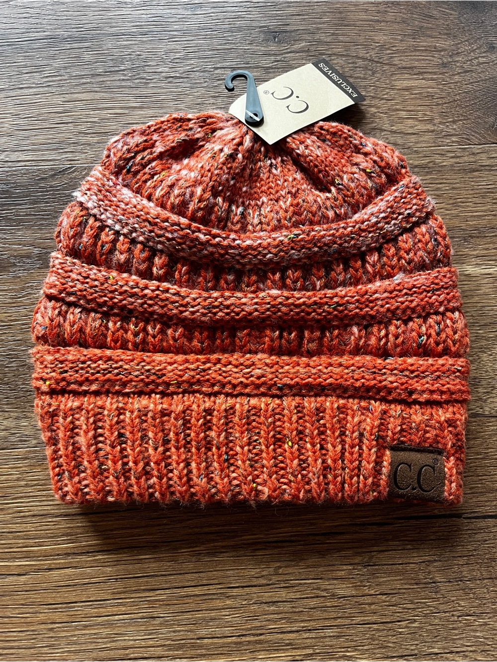 CC Orange Knit Beanie